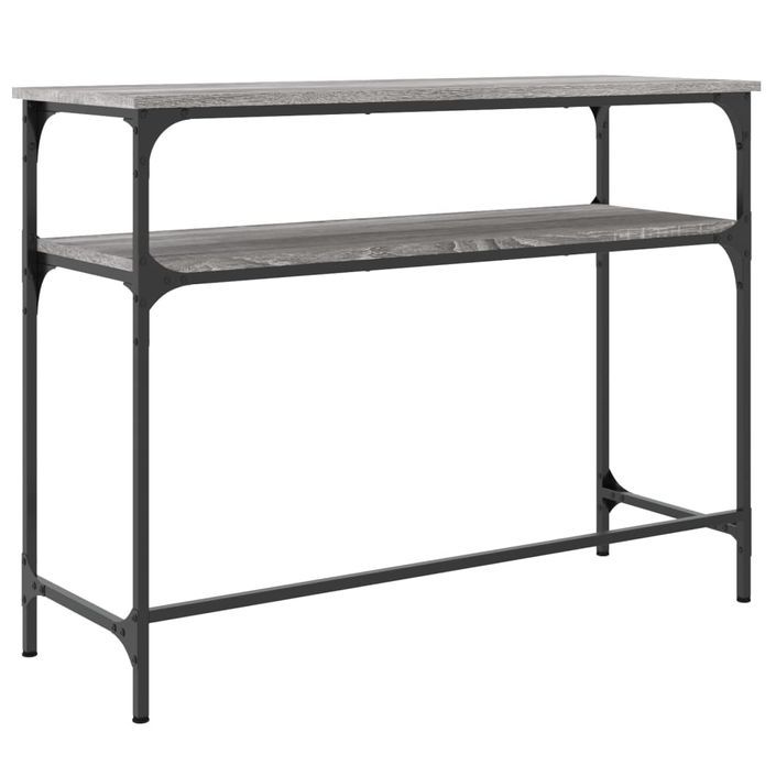 Table console sonoma gris 100x35,5x75 cm bois d'ingénierie - Photo n°6