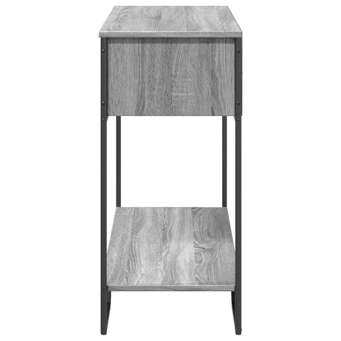 Table console sonoma gris 100x35x74,5 cm bois d'ingénierie - Photo n°5