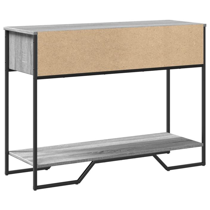 Table console sonoma gris 100x35x74,5 cm bois d'ingénierie - Photo n°6