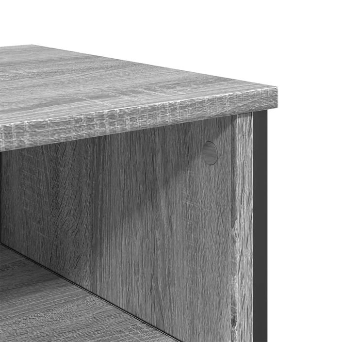 Table console sonoma gris 100x35x74,5 cm bois d'ingénierie - Photo n°7