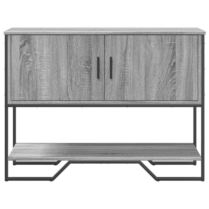 Table console sonoma gris 100x35x74,5 cm bois d'ingénierie - Photo n°4