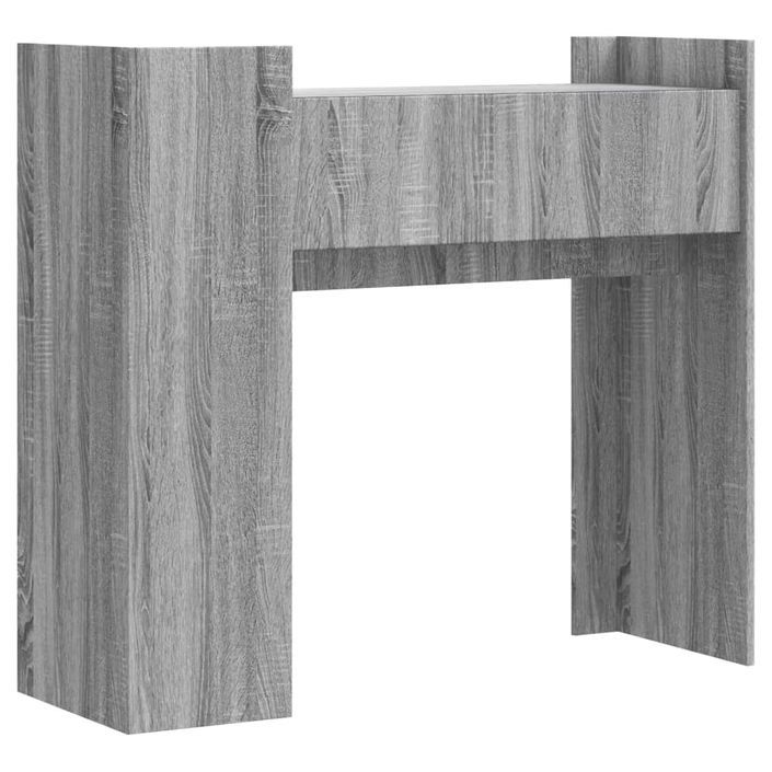 Table console sonoma gris 100x35x90 cm bois d'ingénierie - Photo n°6