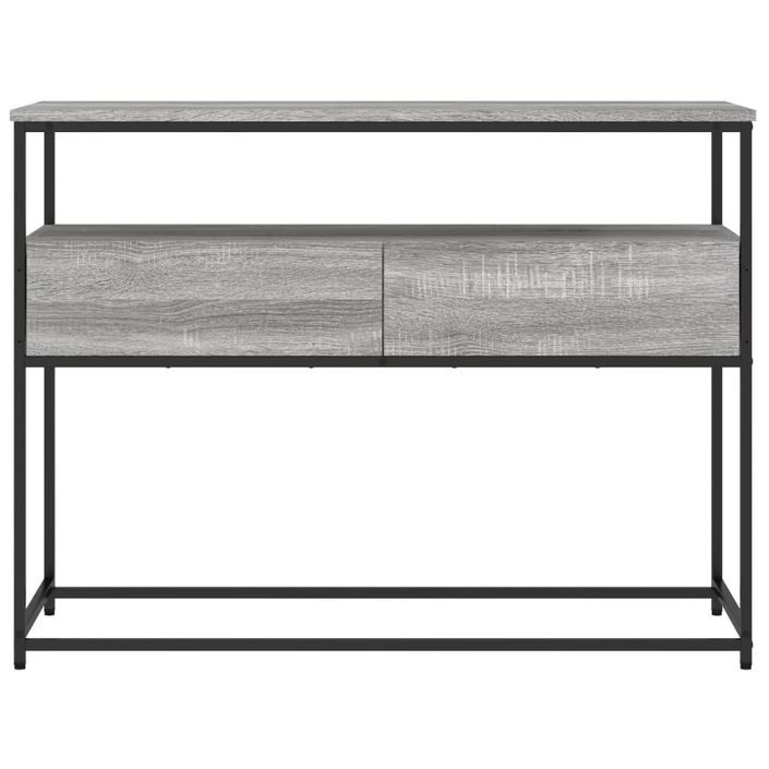 Table console sonoma gris 100x40x75 cm bois d'ingénierie - Photo n°6