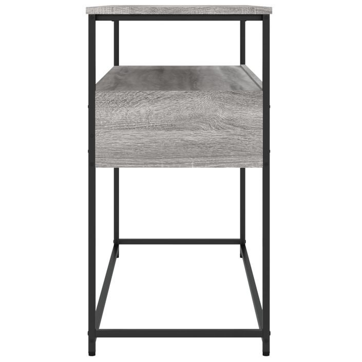 Table console sonoma gris 100x40x75 cm bois d'ingénierie - Photo n°7