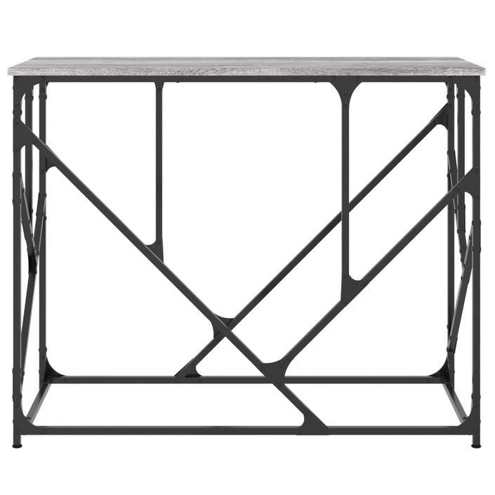 Table console sonoma gris 100x40x80 cm bois d'ingénierie - Photo n°4