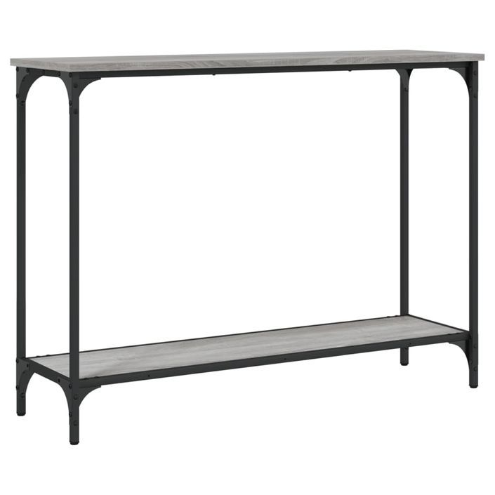 Table console sonoma gris 101x30,5x75 cm bois d'ingénierie - Photo n°1