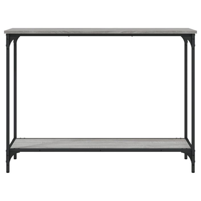 Table console sonoma gris 101x30,5x75 cm bois d'ingénierie - Photo n°4