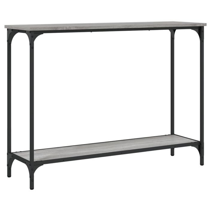 Table console sonoma gris 101x30,5x75 cm bois d'ingénierie - Photo n°6