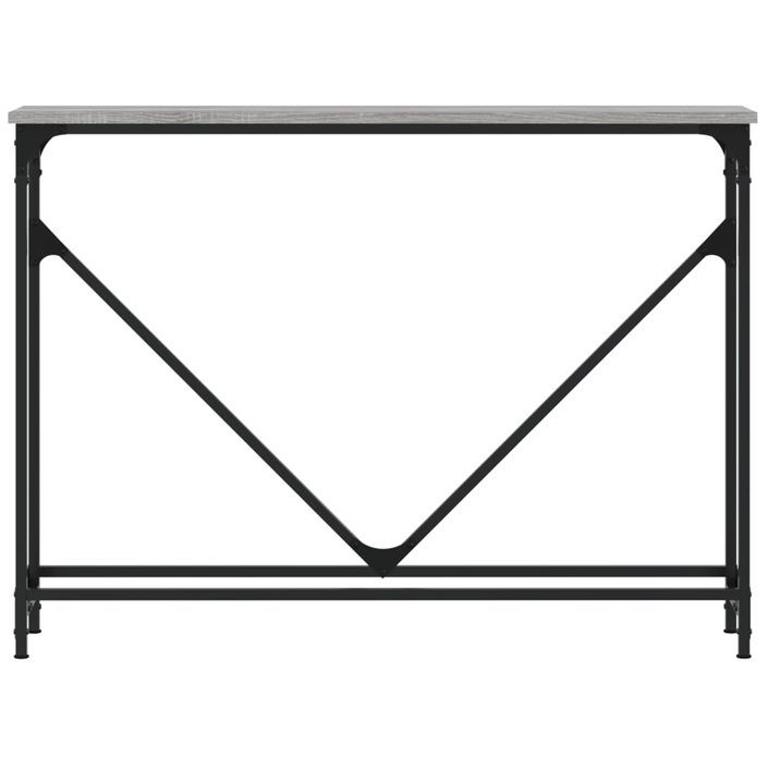 Table console sonoma gris 102x22,5x75 cm bois d'ingénierie - Photo n°4