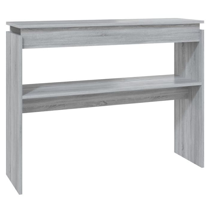 Table console Sonoma gris 102x30x80 cm Bois d'ingénierie - Photo n°2