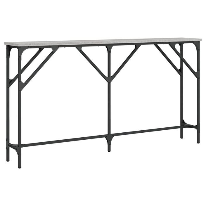 Table console sonoma gris 140x23x75 cm bois d'ingénierie - Photo n°1
