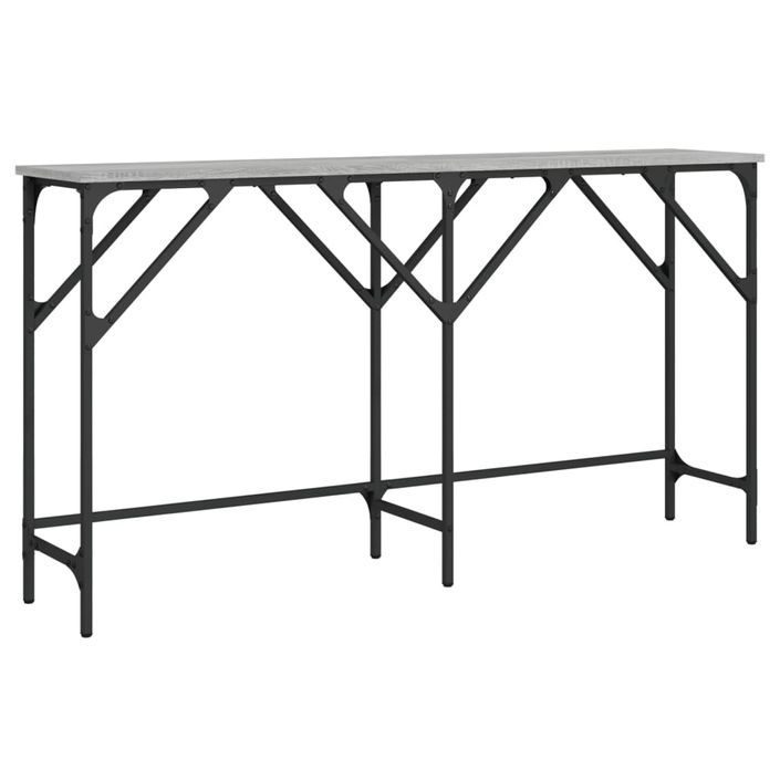 Table console sonoma gris 140x29x75 cm bois d'ingénierie - Photo n°2
