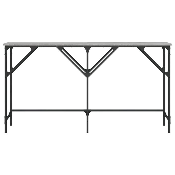 Table console sonoma gris 140x29x75 cm bois d'ingénierie - Photo n°4