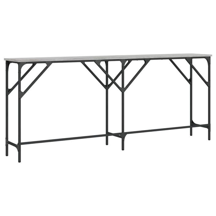 Table console sonoma gris 180x29x75 cm bois d'ingénierie - Photo n°6