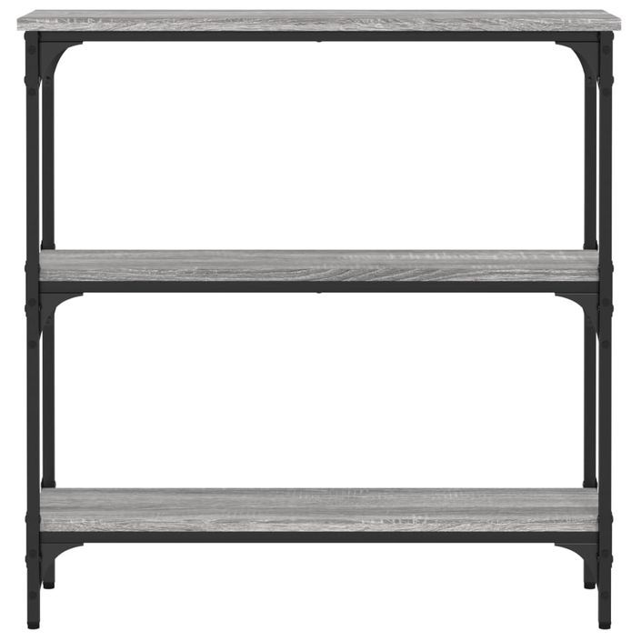 Table console sonoma gris 75x22,5x75 cm bois d'ingénierie - Photo n°4