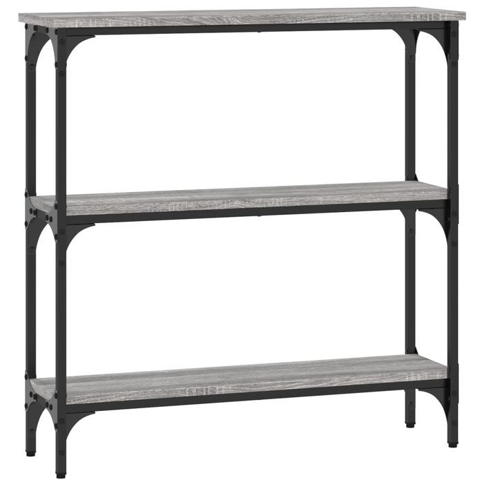 Table console sonoma gris 75x22,5x75 cm bois d'ingénierie - Photo n°6