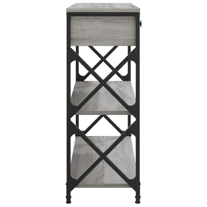 Table console sonoma gris 75x28x75 cm bois d'ingénierie - Photo n°7