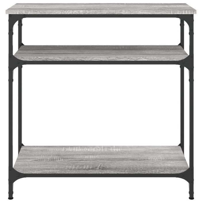Table console sonoma gris 75x29x75 cm bois d'ingénierie - Photo n°4