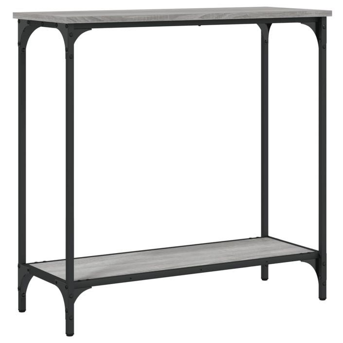 Table console sonoma gris 75x30,5x75 cm bois d'ingénierie - Photo n°1