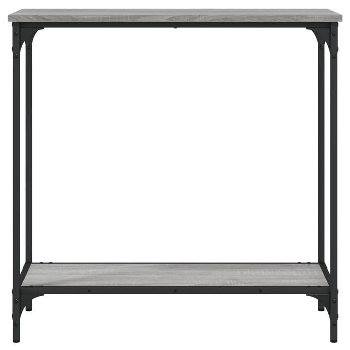 Table console sonoma gris 75x30,5x75 cm bois d'ingénierie - Photo n°4