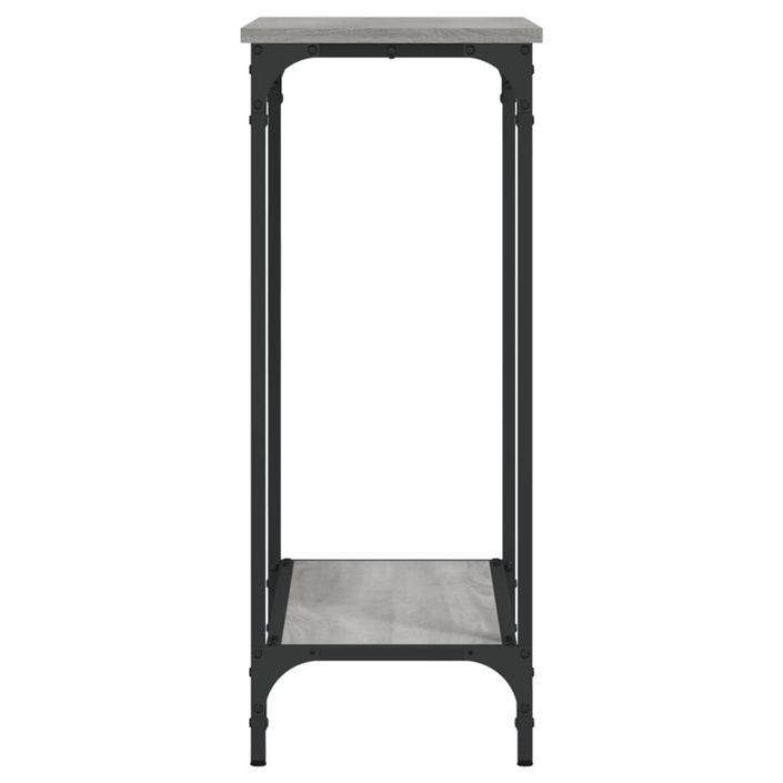 Table console sonoma gris 75x30,5x75 cm bois d'ingénierie - Photo n°5