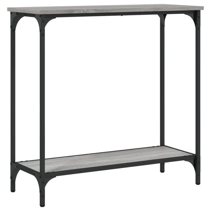 Table console sonoma gris 75x30,5x75 cm bois d'ingénierie - Photo n°6