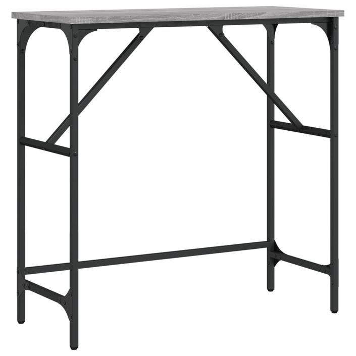 Table console sonoma gris 75x32x75 cm bois d'ingénierie - Photo n°1