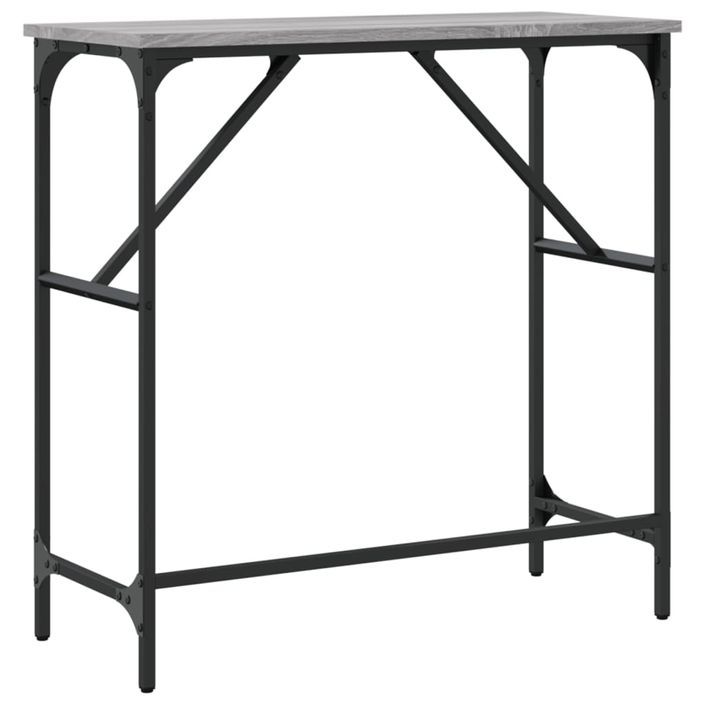 Table console sonoma gris 75x32x75 cm bois d'ingénierie - Photo n°6