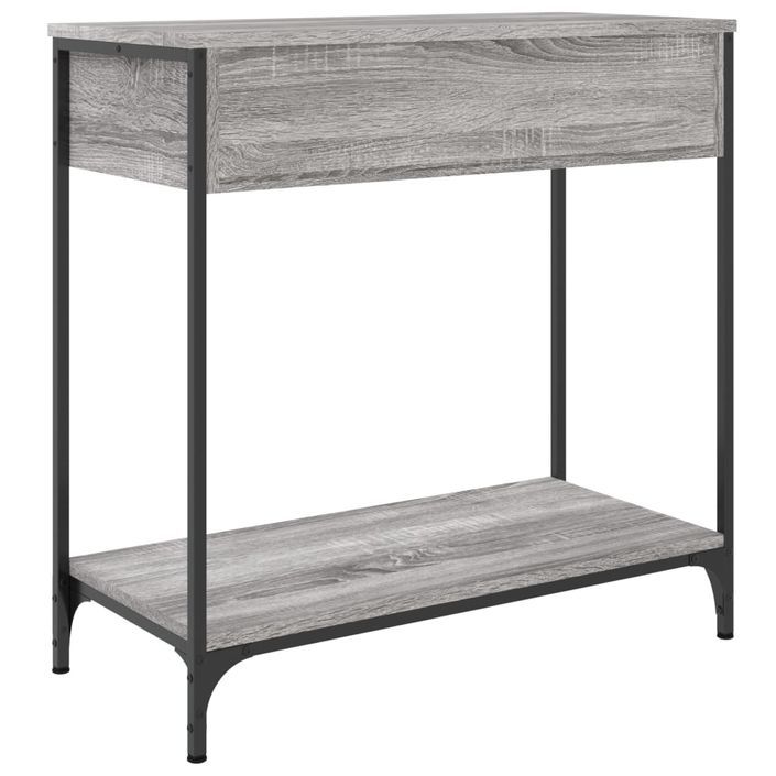 Table console sonoma gris 75x34,5x75 cm bois d'ingénierie - Photo n°8