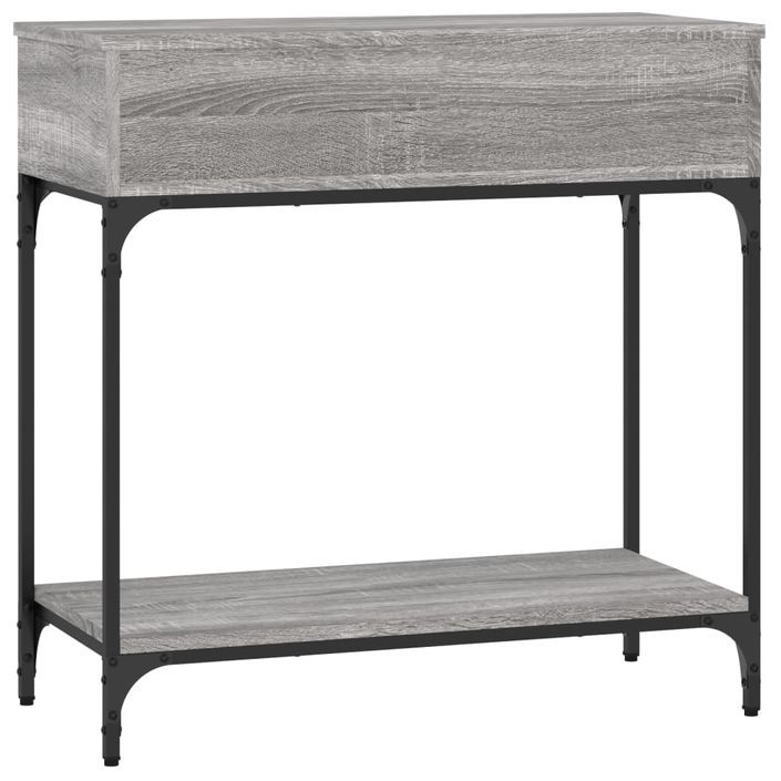 Table console sonoma gris 75x34,5x75 cm bois d'ingénierie - Photo n°7