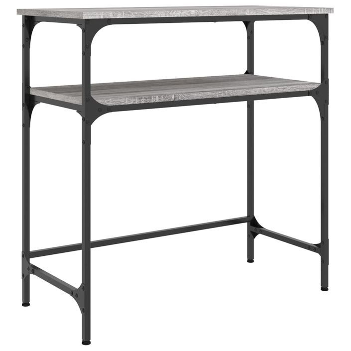 Table console sonoma gris 75x35,5x75 cm bois d'ingénierie - Photo n°1