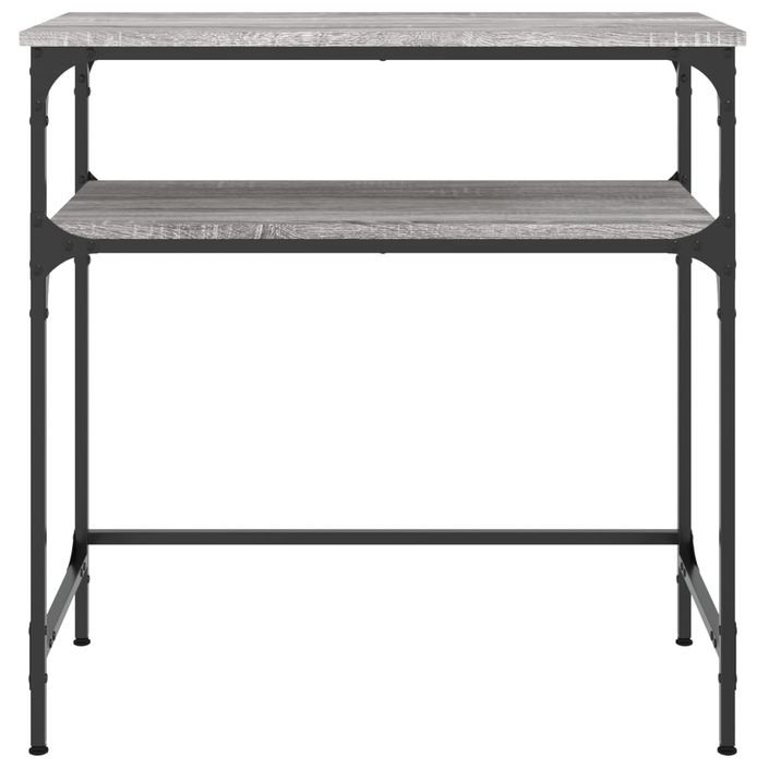 Table console sonoma gris 75x35,5x75 cm bois d'ingénierie - Photo n°4