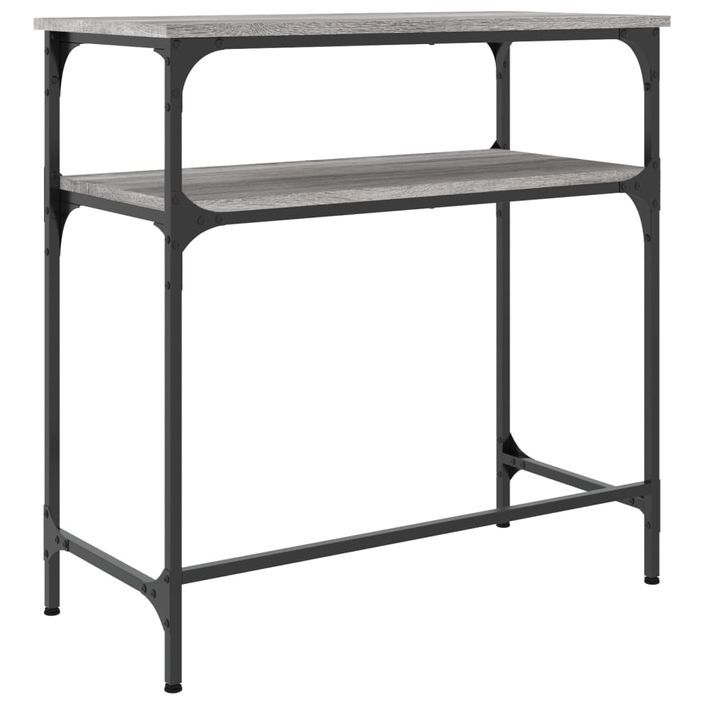 Table console sonoma gris 75x35,5x75 cm bois d'ingénierie - Photo n°6
