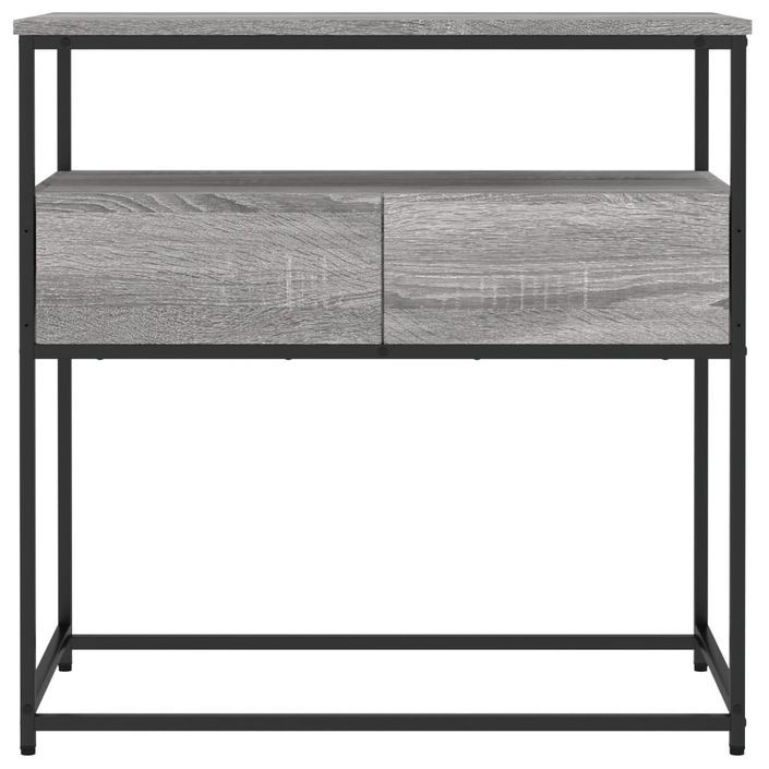 Table console sonoma gris 75x40x75 cm bois d'ingénierie - Photo n°6