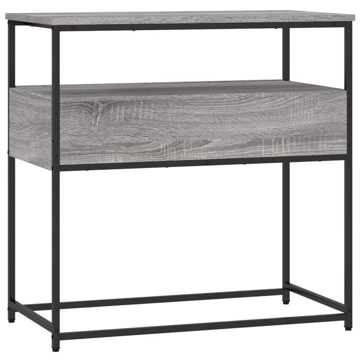 Table console sonoma gris 75x40x75 cm bois d'ingénierie - Photo n°8