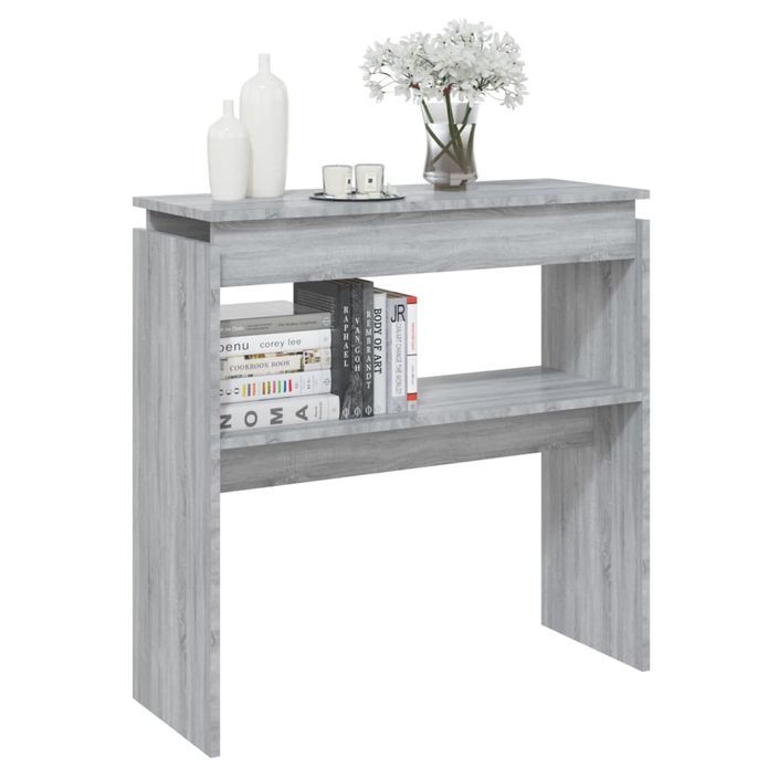 Table console Sonoma gris 80x30x80 cm Bois d'ingénierie - Photo n°5