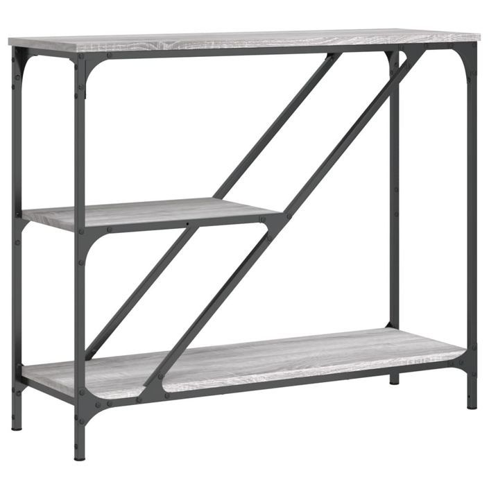 Table console sonoma gris 88,5x30x75 cm bois d'ingénierie - Photo n°1