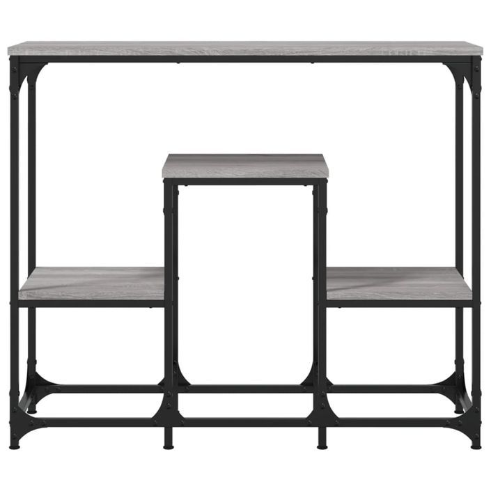 Table console sonoma gris 89,5x28x76 cm bois d'ingénierie - Photo n°4