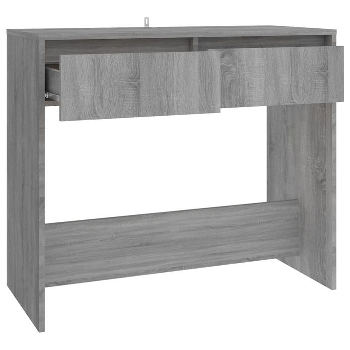 Table console sonoma gris 89x41x76,5 cm bois d'ingénierie - Photo n°7