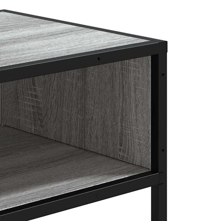 Table console sonoma gris 90x35x80 cm bois d'ingénierie - Photo n°7