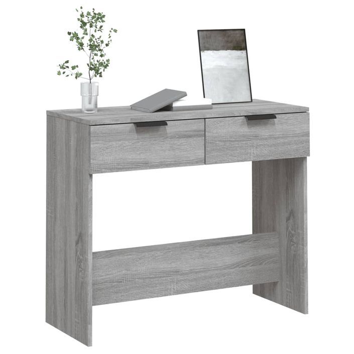 Table console Sonoma gris 90x36x75 cm Bois d'ingénierie - Photo n°4