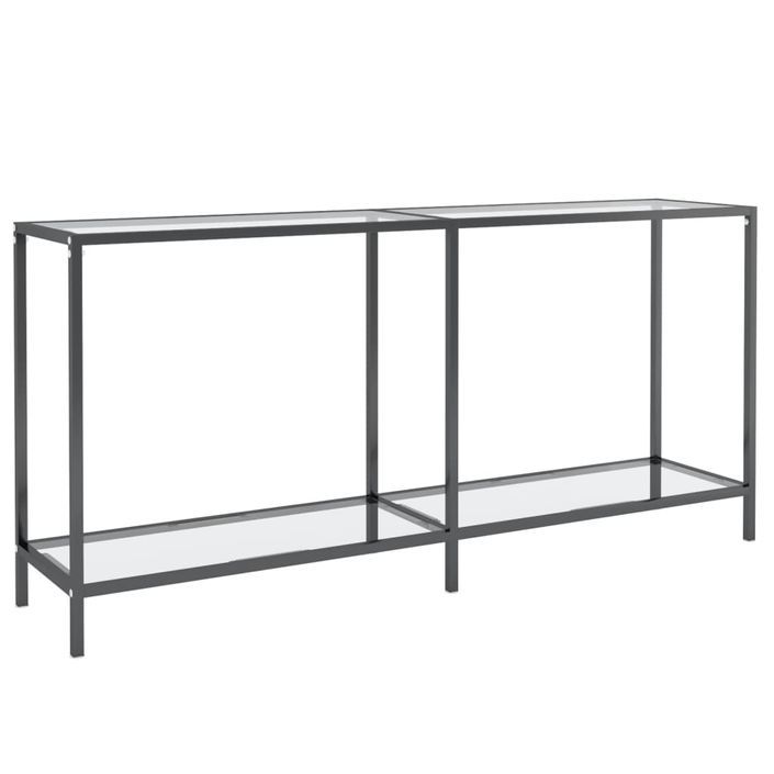 Table console Transparent 160x35x75,5 cm Verre trempé - Photo n°2