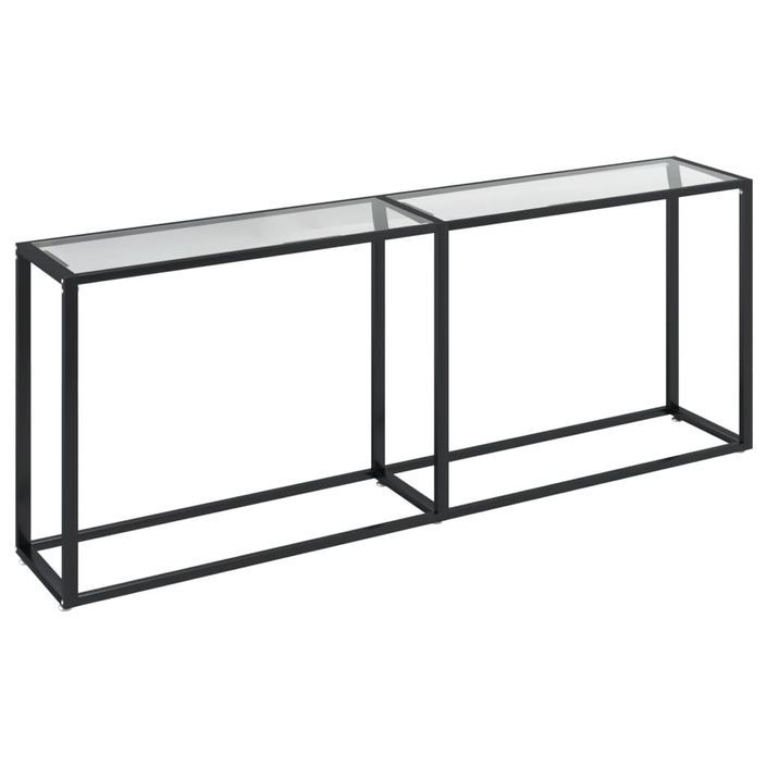 Table console Transparent 200x35x75,5 cm Verre trempé - Photo n°2