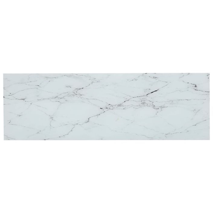 Table console Transparent/marbre blanc 100x36x90cm Verre trempé - Photo n°5