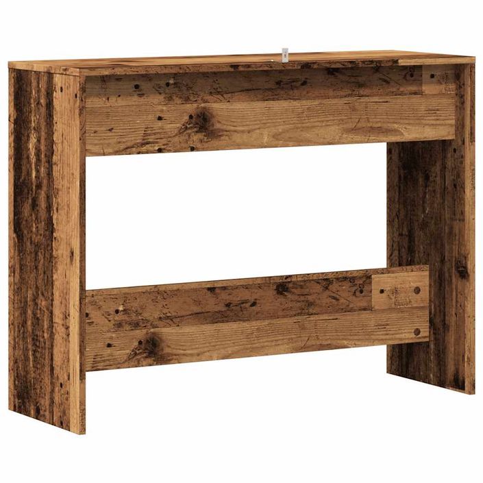 Table console vieux bois 100x35x76,5 cm bois d'ingénierie - Photo n°6