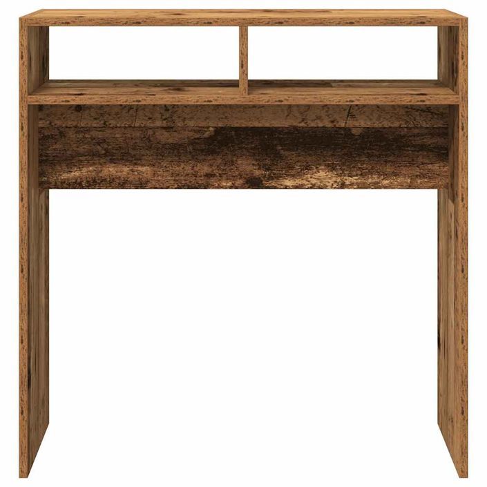 Table console vieux bois 78x30x80 cm bois d'ingénierie - Photo n°4