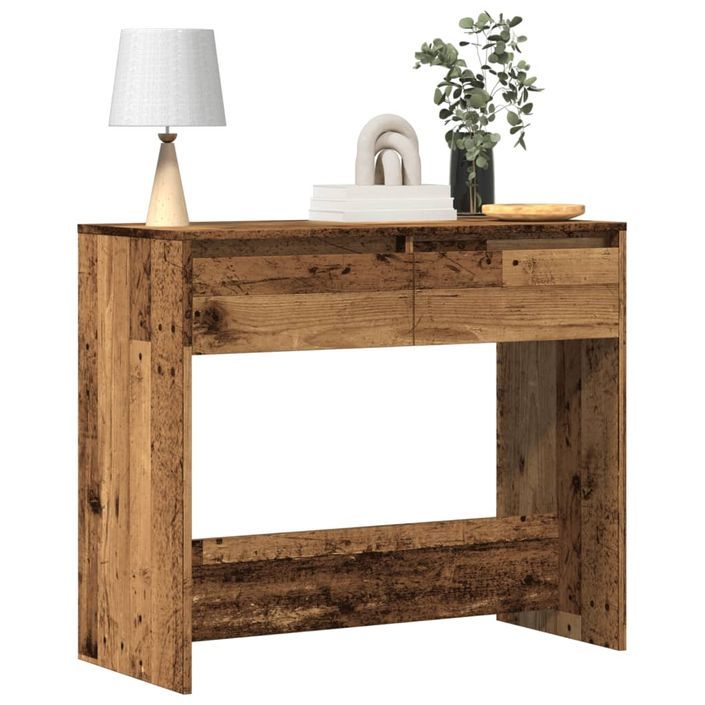 Table console vieux bois 89x41x76,5 cm bois d'ingénierie - Photo n°1