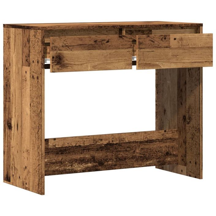 Table console vieux bois 89x41x76,5 cm bois d'ingénierie - Photo n°5