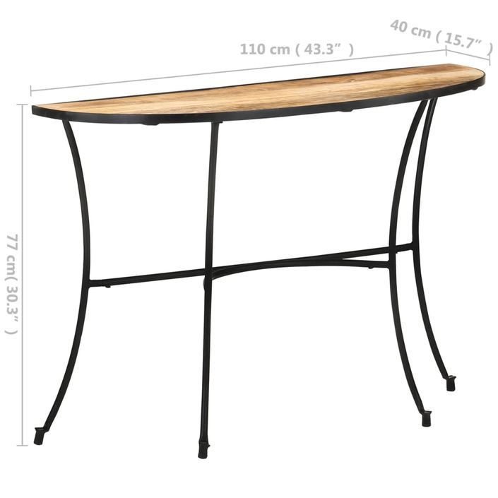 Table d'appoint 110x40x77 cm Bois de manguier massif - Photo n°9