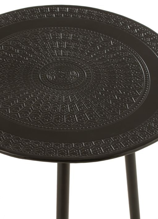 Table d'appoint 3 pieds métal noir Samara D 39 cm - Photo n°3